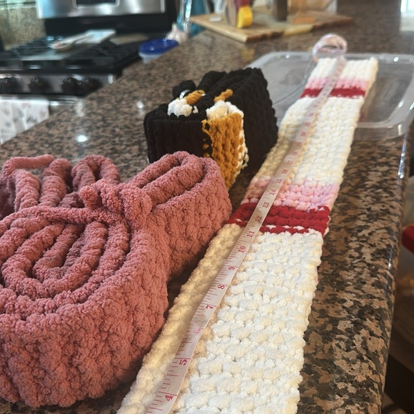 Handmade crochet/ knit scarfs - many colors - bundle and save / some with fringe - Picture 7 of 12